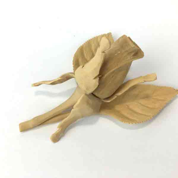 Carved Natural Mini Rose Bud - Image 4